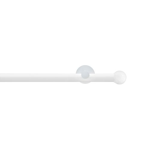 9002777358149 - Gardinenstange GARESA WHITE Gardinenstangen Gr L 110 cm Ø 20 mm 1 St 2 läufig weiß Gardinenstangen nach Maß Vorhanggarnitur Innenlauf verlängerbar Endknopf Kugel