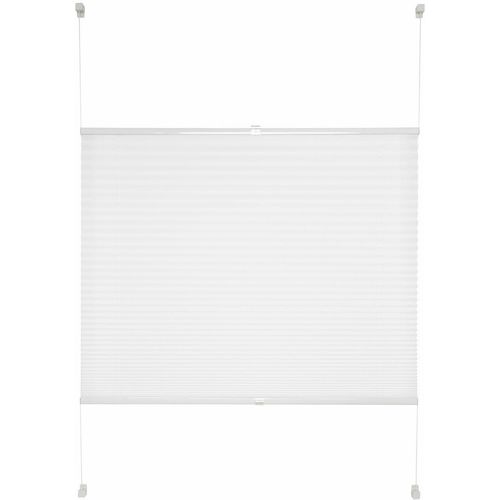 4015161085236 - Plissee Allegra Plissees Gr 140 cm zweiseitig verschiebbar 120 cm weiß Plissees ohne Bohren Fixmaß