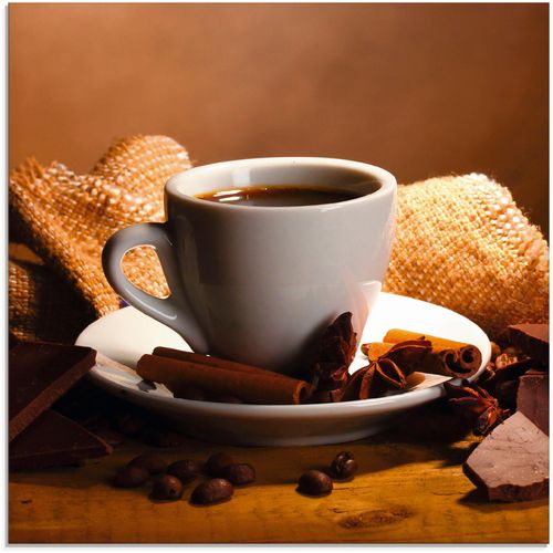 4058661615657 - Glasbild ARTLAND Kaffeetasse Zimtstange Nüsse Schokolade Bilder Gr B H 30 cm x 30 cm Getränke 1 St braun Glasbilder Bilder in verschiedenen Größen 4058661615657 - Glasbild ARTLAND Kaffeetasse Zimtstange Nüsse Schokolade Bilder Gr B H 30 cm x 30 cm Getränke 1 St braun Glasbilder Bilder in verschiedenen Größen
