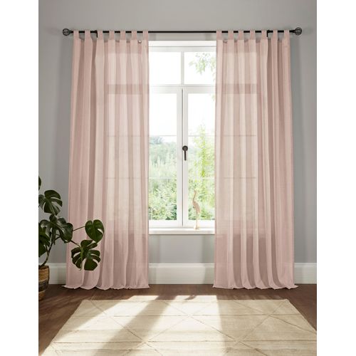 4004567290436 - Vorhang ANDAS Elby 1 Gr 3 rosa B142cm H225cm Jacquard Baumwolle Polyester Gardinen transparent basic monochrom bis 295 cm Länge 4004567290436 - Vorhang ANDAS Elby 1 Gr 3 rosa B142cm H225cm Jacquard Baumwolle Polyester Gardinen transparent basic monochrom bis 295 cm Länge