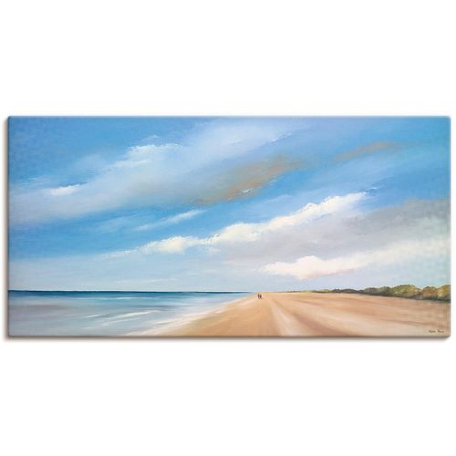 4055327431910 - Wandbild ARTLAND Am Strand entlang III Bilder Gr B H 100 cm x 50 cm Leinwandbild Strand 1 St blau Bild Kunstdruck Kunstdrucke Bilder als Leinwandbild Wandaufkleber oder Poster in versch Größen