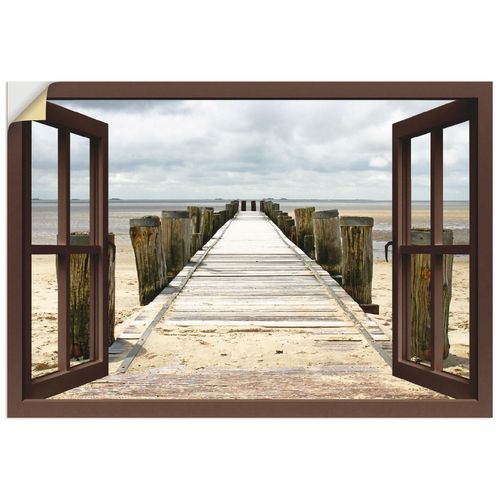 4057738620891 - Wandbild ARTLAND Fensterblick - Steg ins Watt Bilder Gr B H 70 cm x 50 cm Wandaufkleber - Vinyl Fensterblick Querformat 1 St braun Bild Poster Bilder als Leinwandbild Wandaufkleber oder in versch Größen 4057738620891 - Wandbild ARTLAND Fensterblick - Steg ins Watt Bilder Gr B H 70 cm x 50 cm Wandaufkleber - Vinyl Fensterblick Querformat 1 St braun Bild Poster Bilder als Leinwandbild Wandaufkleber oder in versch Größen