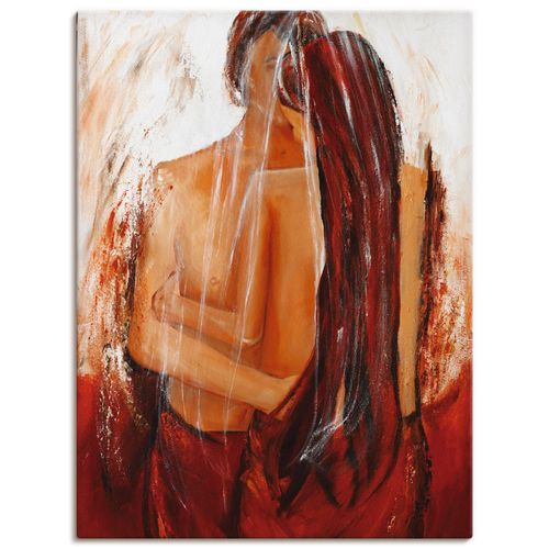 4055327454988 - Wandbild ARTLAND Liebespaar in rot Bilder Gr B H 45 cm x 60 cm Leinwandbild Paar Hochformat 1 St rot Bild Poster Bilder als Leinwandbild Wandaufkleber oder in versch Größen