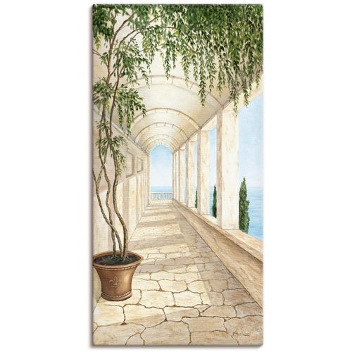 4055327160544 - Wandbild ARTLAND Capri Bilder Gr B H 30 cm x 60 cm Leinwandbild Gebäude 1 St beige (naturfarben) Bild Metallbild Metallbilder Bilder als Alubild Leinwandbild Wandaufkleber oder Poster in versch Größen