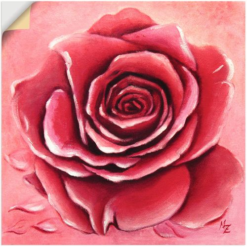 4059745617024 - Wandbild ARTLAND Rote Rose handgemalt Bilder Gr B H 40 cm x 40 cm Wandaufkleber - Vinyl Blumen quadratisch 1 St rot Bild Poster Bilder als Alubild Leinwandbild Wandaufkleber oder in versch Größen 4059745617024 - Wandbild ARTLAND Rote Rose handgemalt Bilder Gr B H 40 cm x 40 cm Wandaufkleber - Vinyl Blumen quadratisch 1 St rot Bild Poster Bilder als Alubild Leinwandbild Wandaufkleber oder in versch Größen