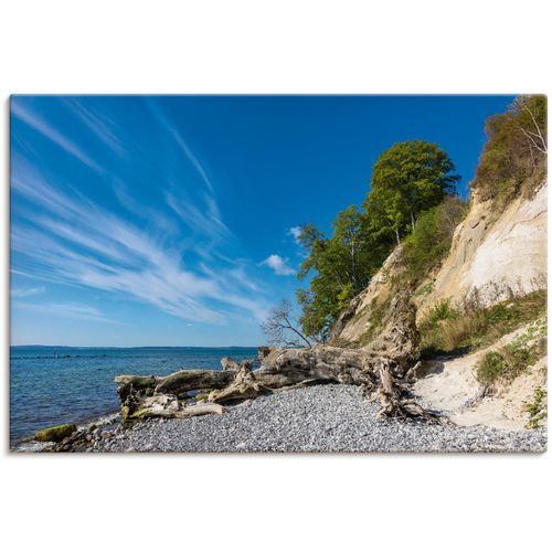 4058661404442 - Wandbild ARTLAND Kreidefelsen auf der Insel Rügen II Bilder Gr B H 60 cm x 40 cm Leinwandbild Küste 1 St blau Kunstdrucke Bilder als Alubild Leinwandbild Wandaufkleber oder Poster in versch Größen