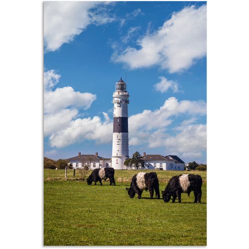 4062144745960 - Wandbild ARTLAND Leuchtturm Langer Christian Kampen Sylt Bilder Gr B H 80 cm x 120 cm Alu-Dibond-Druck Gebäude Hochformat 1 St blau Kunstdrucke als Alubild Leinwandbild Wandaufkleber oder Poster in versch Größen