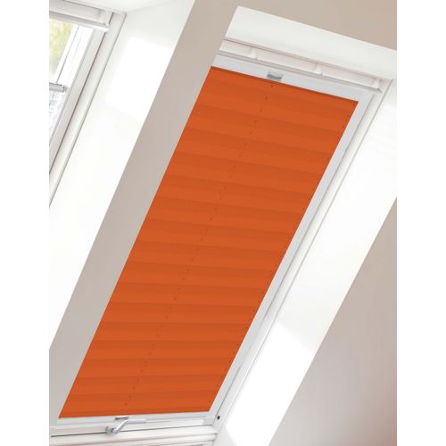 4001442764297 - Dachfensterplissee StartUp Style Crepe Plissees Gr 1361 cm zweiseitig verschiebbar 1174 cm orange (orange weiß) Dachfensterplissees mit Führungsschienen 4001442764297 - Dachfensterplissee StartUp Style Crepe Plissees Gr 1361 cm zweiseitig verschiebbar 1174 cm orange (orange weiß) Dachfensterplissees mit Führungsschienen