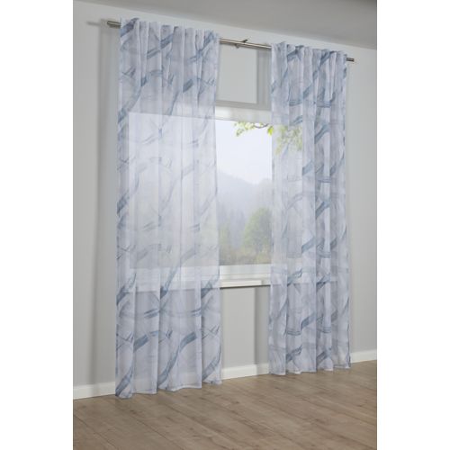 4003018367031 - Gardine Schal mit Gardinenband Dolly Voile mit Druck GARDINIA verdeckte Schlaufen (1 St) transparent Stoff Dolly-Voile mit Druck blau 4003018367031 - Gardine Schal mit Gardinenband Dolly Voile mit Druck GARDINIA verdeckte Schlaufen (1 St) transparent Stoff Dolly-Voile mit Druck blau