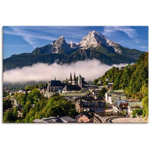 4062144769881 - Wandbild ARTLAND Watzmannblick Berchtesgaden Bilder Gr B H 30 cm x 20 cm Leinwandbild Deutschland Querformat 1 St grün Kunstdrucke als Alubild Leinwandbild Wandaufkleber oder Poster in versch Größen