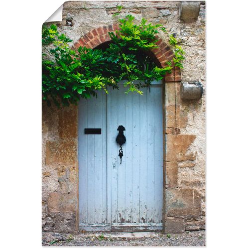 4058661443359 - Wandbild ARTLAND Alte Tür in Südfrankreich Bilder Gr B H 60 cm x 90 cm Poster Fenster & Türen 1 St blau Bild Kunstdruck Leinwandbild Kunstdrucke Bilder als Alubild Leinwandbild Wandaufkleber oder Poster in versch Größen