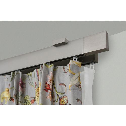 9002777162999 - Gardinenstange GARESA FLAT Gardinenstangen Gr L 150 cm 1 St 2 läufig silberfarben (vernickelt) Gardinenstangen nach Maß Rechteckprofil Deckenmontage perfekter Lauf modern verlängerbar 9002777162999 - Gardinenstange GARESA FLAT Gardinenstangen Gr L 150 cm 1 St 2 läufig silberfarben (vernickelt) Gardinenstangen nach Maß Rechteckprofil Deckenmontage perfekter Lauf modern verlängerbar