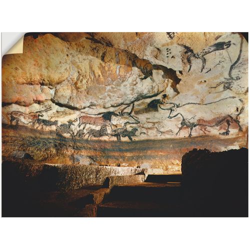 4062144494783 - Wandbild ARTLAND Höhle von Lascaux Dordogne Bilder Gr B H 60 cm x 45 cm Wandaufkleber - Vinyl Höhlen 1 St braun Bild Poster Bilder als Leinwandbild Wandaufkleber oder in versch Größen