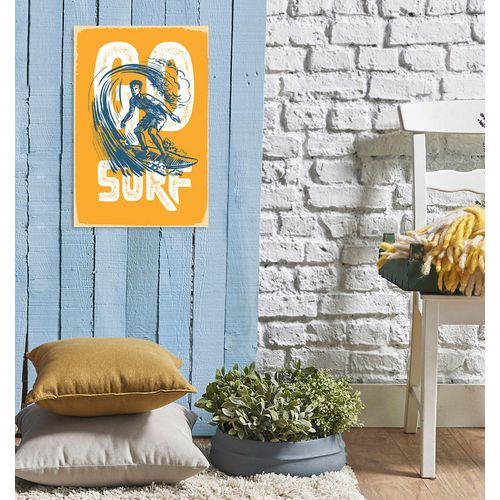 4067437338621 - Metallbild QUEENCE Go Surf Bilder Gr B H 30 cm x 45 cm Metallbild Hochformat 1 St weiß Metallbilder Stahlschilder