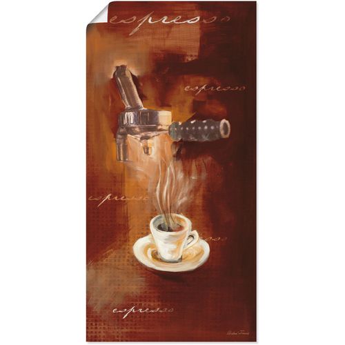 4055327295567 - Wandbild ARTLAND Espresso I Bilder Gr B H 30 cm x 60 cm Poster Getränke 1 St braun Bild Metallbild Metallbilder Bilder als Alubild Leinwandbild Wandaufkleber oder Poster in versch Größen