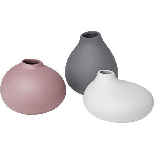 4008832776908 - Dekovase NONA aus Porzellan unglasiert (Set 3 St) Vase in 3 unterschiedlichen und außergewöhnlichen Formen bunt|grau|rosa 4008832776908 - Dekovase NONA aus Porzellan unglasiert (Set 3 St) Vase in 3 unterschiedlichen und außergewöhnlichen Formen bunt|grau|rosa