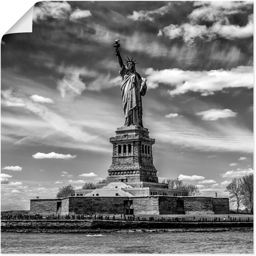 4062144121306 - Wandbild ARTLAND New York City Freiheitsstatue Bilder Gr B H 40 cm x 40 cm Poster Amerika 1 St schwarz Bild Kunstdruck Leinwandbild Kunstdrucke Bilder als Alubild Leinwandbild Wandaufkleber oder Poster in versch Größen