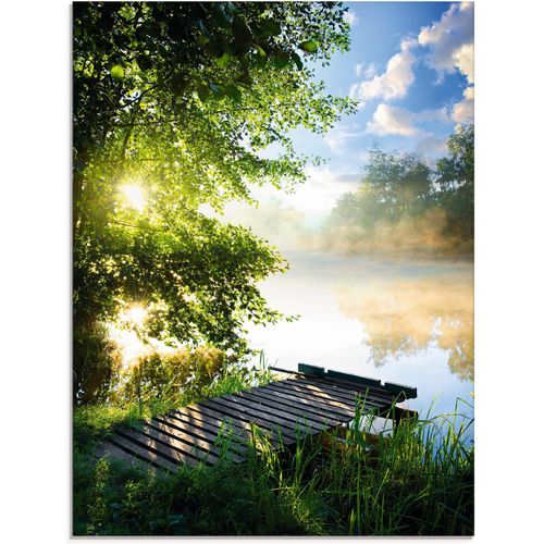 4059745637534 - Glasbild ARTLAND Angelsteg am Morgen Bilder Gr B H 60 cm x 80 cm Glasbild Gewässer 1 St grün Glasbilder in verschiedenen Größen 4059745637534 - Glasbild ARTLAND Angelsteg am Morgen Bilder Gr B H 60 cm x 80 cm Glasbild Gewässer 1 St grün Glasbilder in verschiedenen Größen