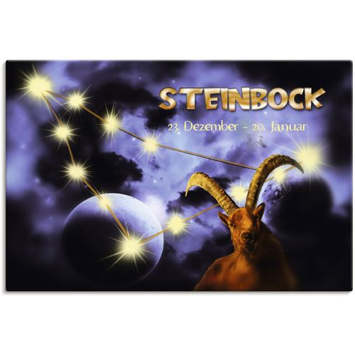 4062144657751 - Wandbild ARTLAND Sternzeichen - Steinbock Bilder Gr B H 30 cm x 20 cm Leinwandbild Bilder von Sternzeichen Querformat 1 St blau Kunstdrucke als Alubild Leinwandbild Wandaufkleber oder Poster in versch Größen
