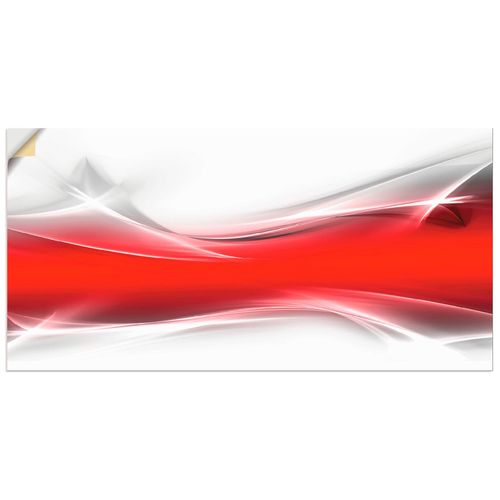4058661281234 - Wandbild ARTLAND Kreatives Element Bilder Gr B H 100 cm x 50 cm Wandaufkleber - Vinyl Gegenstandslos Querformat 1 St rot Bild Leinwandbild Kunstdrucke Bilder als Alubild Leinwandbild Wandaufkleber oder Poster in versch Größen