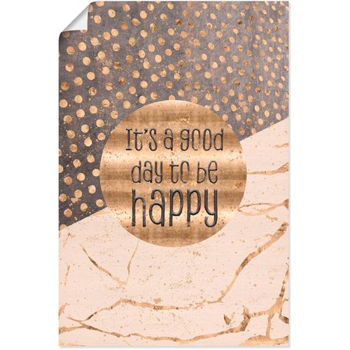 4059745815468 - Wandbild ARTLAND Ein guter Tag um glücklich zu sein Bilder Gr B H 40 cm x 60 cm Poster Sprüche & Texte 1 St goldfarben Bild Kunstdruck Poster Bilder als Alubild Leinwandbild Wandaufkleber oder in versch Größen 4059745815468 - Wandbild ARTLAND Ein guter Tag um glücklich zu sein Bilder Gr B H 40 cm x 60 cm Poster Sprüche & Texte 1 St goldfarben Bild Kunstdruck Poster Bilder als Alubild Leinwandbild Wandaufkleber oder in versch Größen