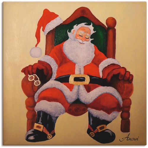 4055327774840 - Wandbild ARTLAND Schlafender Weihnachtsmann Bilder Gr B H 30 cm x 30 cm Leinwandbild Weihnachten 1 St rot Bild Kunstdruck Kunstdrucke Bilder als Leinwandbild Wandaufkleber oder Poster in versch Größen 4055327774840 - Wandbild ARTLAND Schlafender Weihnachtsmann Bilder Gr B H 30 cm x 30 cm Leinwandbild Weihnachten 1 St rot Bild Kunstdruck Kunstdrucke Bilder als Leinwandbild Wandaufkleber oder Poster in versch Größen