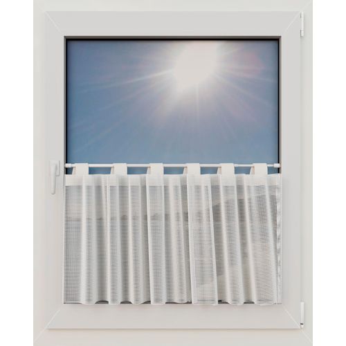 4004339354625 - Scheibenstange INDEKO Screw Gardinenstangen Gr L 60 cm - 90 cm Ø 9 mm 1 läufig weiß Scheibengardinenstangen stufenlos verstellbare Klemmstange