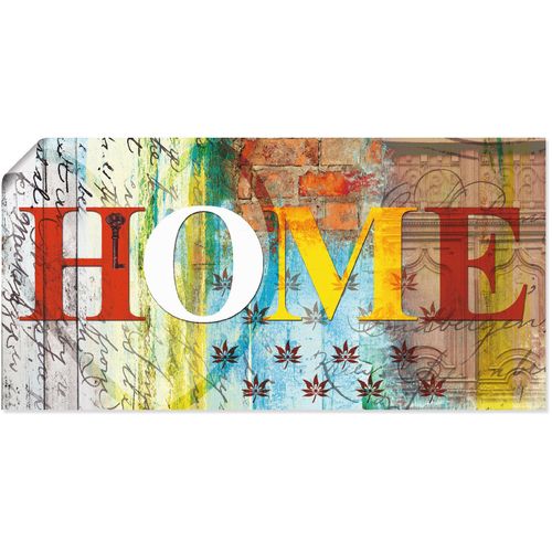 4055327836432 - Wandbild ARTLAND Buntes Zuhause Bilder Gr B H 100 cm x 50 cm Poster Sprüche & Texte 1 St bunt Bild Poster Bilder als Leinwandbild Wandaufkleber oder in versch Größen