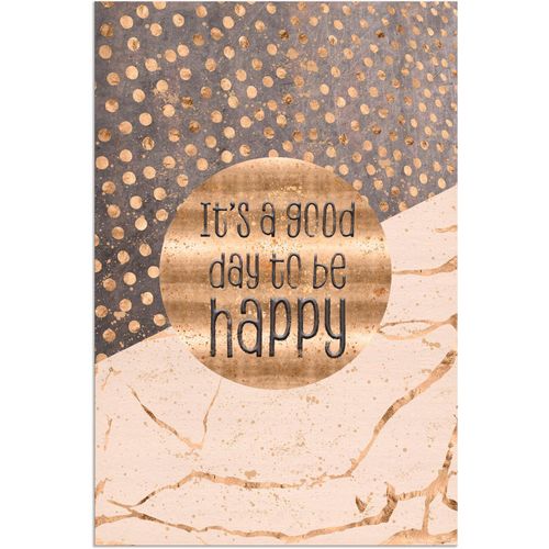 4059745815291 - Wandbild ARTLAND Ein guter Tag um glücklich zu sein Bilder Gr B H 20 cm x 30 cm Alu-Dibond-Druck Sprüche & Texte 1 St goldfarben Bild Kunstdruck Poster Bilder als Alubild Leinwandbild Wandaufkleber oder in versch Größen 4059745815291 - Wandbild ARTLAND Ein guter Tag um glücklich zu sein Bilder Gr B H 20 cm x 30 cm Alu-Dibond-Druck Sprüche & Texte 1 St goldfarben Bild Kunstdruck Poster Bilder als Alubild Leinwandbild Wandaufkleber oder in versch Größen