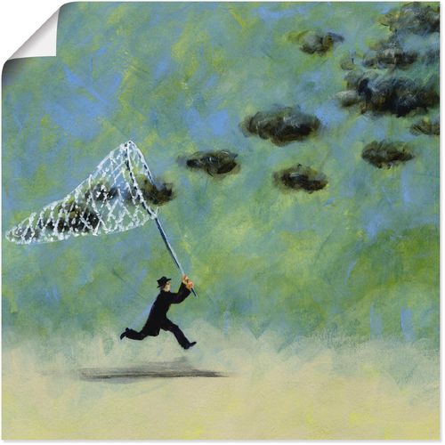 4055327385633 - Wandbild ARTLAND Wolkenfänger Bilder Gr B H 50 cm x 50 cm Poster Mann 1 St grün Bild Kunstdruck Kunstdrucke Bilder als Leinwandbild Wandaufkleber oder Poster in versch Größen