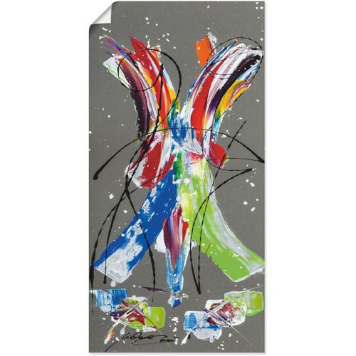 4057738752479 - Wandbild ARTLAND Multikulturelle Begegnung Bilder Gr B H 30 cm x 60 cm Poster Gegenstandslos Hochformat 1 St silberfarben Bild Metallbild Metallbilder Bilder als Alubild Leinwandbild Wandaufkleber oder Poster in versch Größen