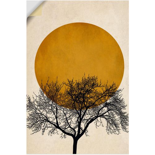 4062144782033 - Wandbild ARTLAND Wintermorgen Bilder Gr B H 80 cm x 120 cm Wandaufkleber - Vinyl Baumbilder Hochformat 1 St beige (naturfarben) Kunstdrucke als Alubild Leinwandbild Wandaufkleber oder Poster in versch Größen