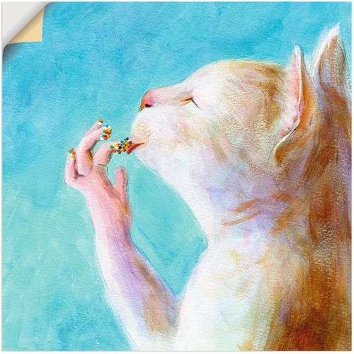 4057738566298 - Wandbild ARTLAND Naschkatze Bilder Gr B H 50 cm x 50 cm Wandaufkleber - Vinyl Haustiere 1 St blau Bild Kunstdruck Kunstdrucke Bilder als Leinwandbild Wandaufkleber oder Poster in versch Größen 4057738566298 - Wandbild ARTLAND Naschkatze Bilder Gr B H 50 cm x 50 cm Wandaufkleber - Vinyl Haustiere 1 St blau Bild Kunstdruck Kunstdrucke Bilder als Leinwandbild Wandaufkleber oder Poster in versch Größen