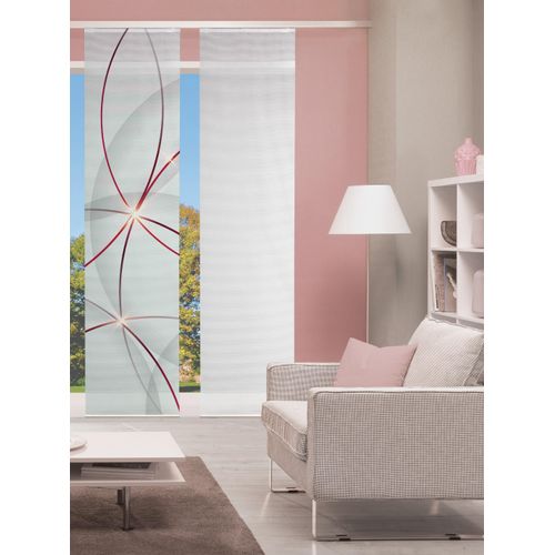 4056751413220 - Schiebegardine VISION S SCHIEBEVORHANG DIGITALDRUCK BAMBUS-OPTIK BLINKI rot B60cm H260cm Polyester Gardinen DIGITALDRUCK - INDIVIDUELL KÜRZBAR