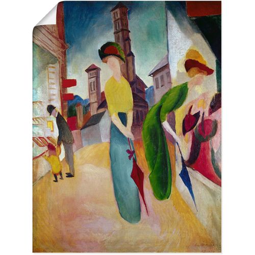 4055327561730 - Wandbild ARTLAND Vorm Hutladen 1913 Bilder Gr B H 45 cm x 60 cm Poster Frau 1 St bunt Bild Leinwandbild Kunstdrucke Bilder als Leinwandbild Wandaufkleber oder Poster in versch Größen