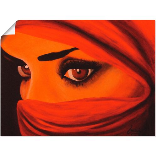 4055327776714 - Wandbild ARTLAND Tuareg-Die von Gott Verlassene Bilder Gr B H 80 cm x 60 cm Poster Frau 1 St rot Bild Kunstdruck Kunstdrucke Bilder als Leinwandbild Wandaufkleber oder Poster in versch Größen