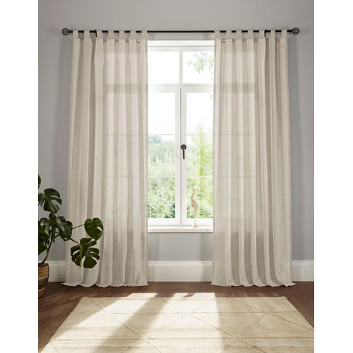 4004567290627 - Vorhang ANDAS Elby 1 Gr 3 beige B142cm H225cm Jacquard Baumwolle Polyester Gardinen transparent basic monochrom bis 295 cm Länge 4004567290627 - Vorhang ANDAS Elby 1 Gr 3 beige B142cm H225cm Jacquard Baumwolle Polyester Gardinen transparent basic monochrom bis 295 cm Länge