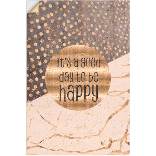 4059745815383 - Wandbild ARTLAND Ein guter Tag um glücklich zu sein Bilder Gr B H 40 cm x 60 cm Wandaufkleber - Vinyl Sprüche & Texte 1 St goldfarben Bild Kunstdruck Poster Bilder als Alubild Leinwandbild Wandaufkleber oder in versch Größen 4059745815383 - Wandbild ARTLAND Ein guter Tag um glücklich zu sein Bilder Gr B H 40 cm x 60 cm Wandaufkleber - Vinyl Sprüche & Texte 1 St goldfarben Bild Kunstdruck Poster Bilder als Alubild Leinwandbild Wandaufkleber oder in versch Größen