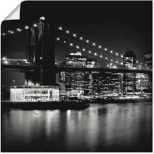 4055327527408 - Wandbild ARTLAND NYC Brooklyn Bridge bei Nacht Bilder Gr B H 70 cm x 70 cm Poster Amerika 1 St schwarz Bild Kunstdruck Poster Bilder als Alubild Leinwandbild Wandaufkleber oder in versch Größen 4055327527408 - Wandbild ARTLAND NYC Brooklyn Bridge bei Nacht Bilder Gr B H 70 cm x 70 cm Poster Amerika 1 St schwarz Bild Kunstdruck Poster Bilder als Alubild Leinwandbild Wandaufkleber oder in versch Größen