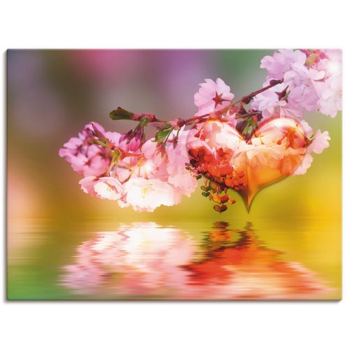 4059745197977 - Wandbild ARTLAND Frühlingsherz Bilder Gr B H 40 cm x 30 cm Leinwandbild Arrangements Querformat 1 St bunt Bild Leinwandbild Kunstdrucke Bilder als Alubild Leinwandbild Wandaufkleber oder Poster in versch Größen