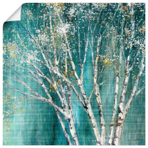 4055327733632 - Wandbild ARTLAND Blaue Birke Bilder Gr B H 50 cm x 50 cm Poster Bäume quadratisch 1 St blau Bild Poster Bilder als Leinwandbild Wandaufkleber oder in versch Größen