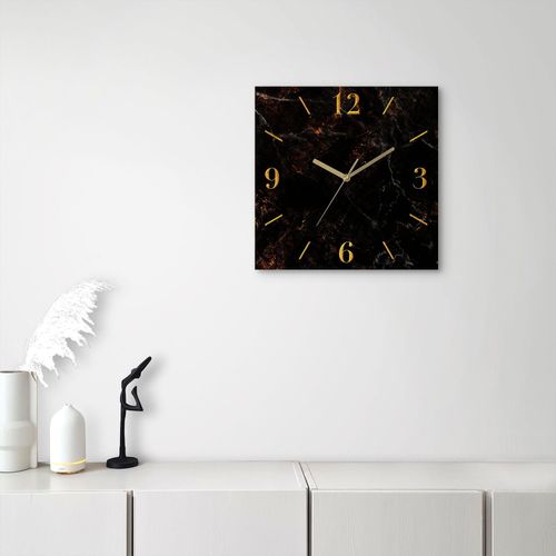 4062144890608 - Wanduhr Marmor Wanduhren Gr B H T 30 cm x 30 cm x 03 cm Quarzuhr schwarz Wanduhren analog 30 cm 4062144890608 - Wanduhr Marmor Wanduhren Gr B H T 30 cm x 30 cm x 03 cm Quarzuhr schwarz Wanduhren analog 30 cm
