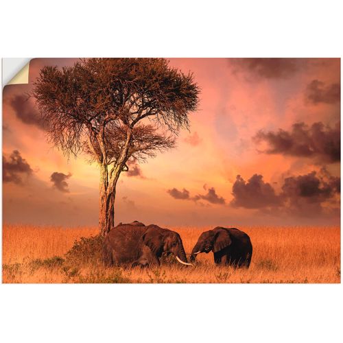 4062144162507 - Wandbild ARTLAND Elefanten zum Abendessen Bilder Gr B H 90 cm x 60 cm Wandaufkleber - Vinyl Wildtiere 1 St orange Bild Kunstdruck Kunstdrucke Bilder als Alubild Leinwandbild Wandaufkleber oder Poster in versch Größen 4062144162507 - Wandbild ARTLAND Elefanten zum Abendessen Bilder Gr B H 90 cm x 60 cm Wandaufkleber - Vinyl Wildtiere 1 St orange Bild Kunstdruck Kunstdrucke Bilder als Alubild Leinwandbild Wandaufkleber oder Poster in versch Größen