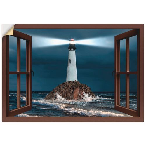 4057738351870 - Wandbild ARTLAND Fensterblick Leuchtturm mit Lichtstrahl Bilder Gr B H 70 cm x 50 cm Wandaufkleber - Vinyl Gebäude Querformat 1 St braun Bild Leinwandbild Kunstdrucke Bilder als Alubild Leinwandbild Wandaufkleber oder Poster in versch Größen 4057738351870 - Wandbild ARTLAND Fensterblick Leuchtturm mit Lichtstrahl Bilder Gr B H 70 cm x 50 cm Wandaufkleber - Vinyl Gebäude Querformat 1 St braun Bild Leinwandbild Kunstdrucke Bilder als Alubild Leinwandbild Wandaufkleber oder Poster in versch Größen