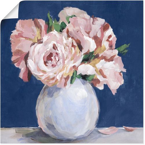 4062144699447 - Wandbild ARTLAND Süße Pfingstrosen in der Vase Bilder Gr B H 50 cm x 50 cm Poster Blumenbilder quadratisch 1 St pink Kunstdrucke als Alubild Leinwandbild Wandaufkleber oder Poster in versch Größen