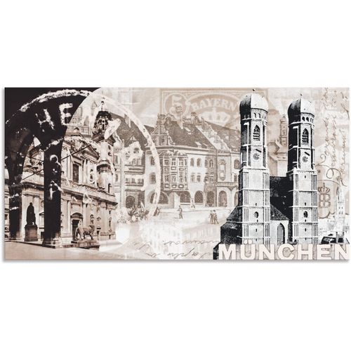 4057738416395 - Wandbild ARTLAND München Bilder Gr B H 60 cm x 30 cm Alu-Dibond-Druck Deutschland 1 St grau Bild Metallbild Metallbilder Bilder als Alubild Leinwandbild Wandaufkleber oder Poster in versch Größen