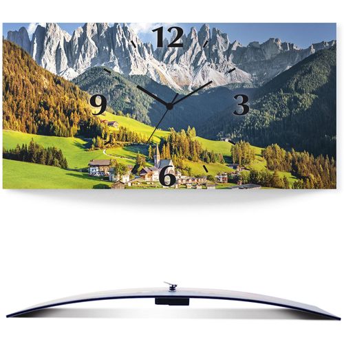 4062144604700 - Wanduhr ARTLAND Alpen Berge Santa Maddalena grün Wanduhren B H T 50cm x 25cm x 03cm Funkuhr 3D Optik gebogen mit Quarz- oder Funkuhrwerk versch Größen B50cm H25cm T03cm 4062144604700 - Wanduhr ARTLAND Alpen Berge Santa Maddalena grün Wanduhren B H T 50cm x 25cm x 03cm Funkuhr 3D Optik gebogen mit Quarz- oder Funkuhrwerk versch Größen B50cm H25cm T03cm