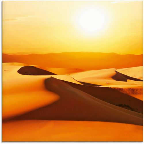 4055327040884 - Glasbild ARTLAND Dünen Bilder Gr B H 30 cm x 30 cm Wüste 1 St orange Glasbilder in verschiedenen Größen