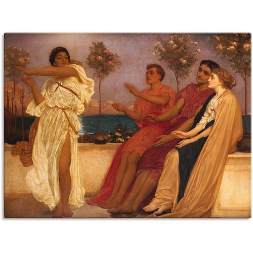 4055327112659 - Wandbild ARTLAND Tanzendes griechisches Mädchen Bilder Gr B H 40 cm x 30 cm Leinwandbild Gruppen & Familien 1 St bunt Bild Leinwandbild Kunstdrucke Bilder als Leinwandbild Wandaufkleber oder Poster in versch Größen