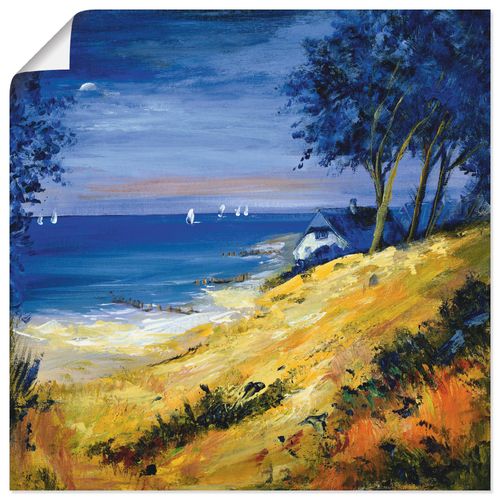 4055327490016 - Wandbild ARTLAND Das Meer zu Hause Bilder Gr B H 40 cm x 40 cm Poster Gewässer quadratisch 1 St lila Bild Poster Bilder als Leinwandbild Wandaufkleber oder in versch Größen